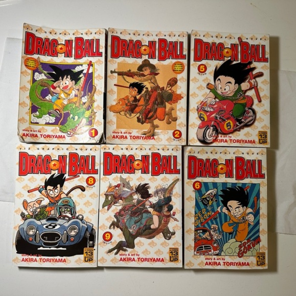 Dragon‎ Ball Manga Books Novels Comic Books Akira Toriyama Vol 1 2 5 6 8 9 Y2K